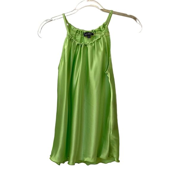 Nicole Miller Lime Green Tank Top Silky, Size XS NWT - Picture 1 of 13